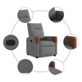 Verstelbare Fauteuil met Voetensteun - Donkergrijs, 41% Korting