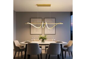 Gouden Spiraal LED Hanglamp 120cm | Dimbaar & Kleurinstelbaar | 40% Korting