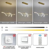 Mikeru Moderne LED Hanglamp - Spiraal Design - 120 cm - Goud