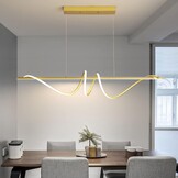 Mikeru Moderne LED Hanglamp - Spiraal Design - 120 cm - Goud