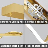 Mikeru Moderne LED Hanglamp - Spiraal Design - 120 cm - Goud