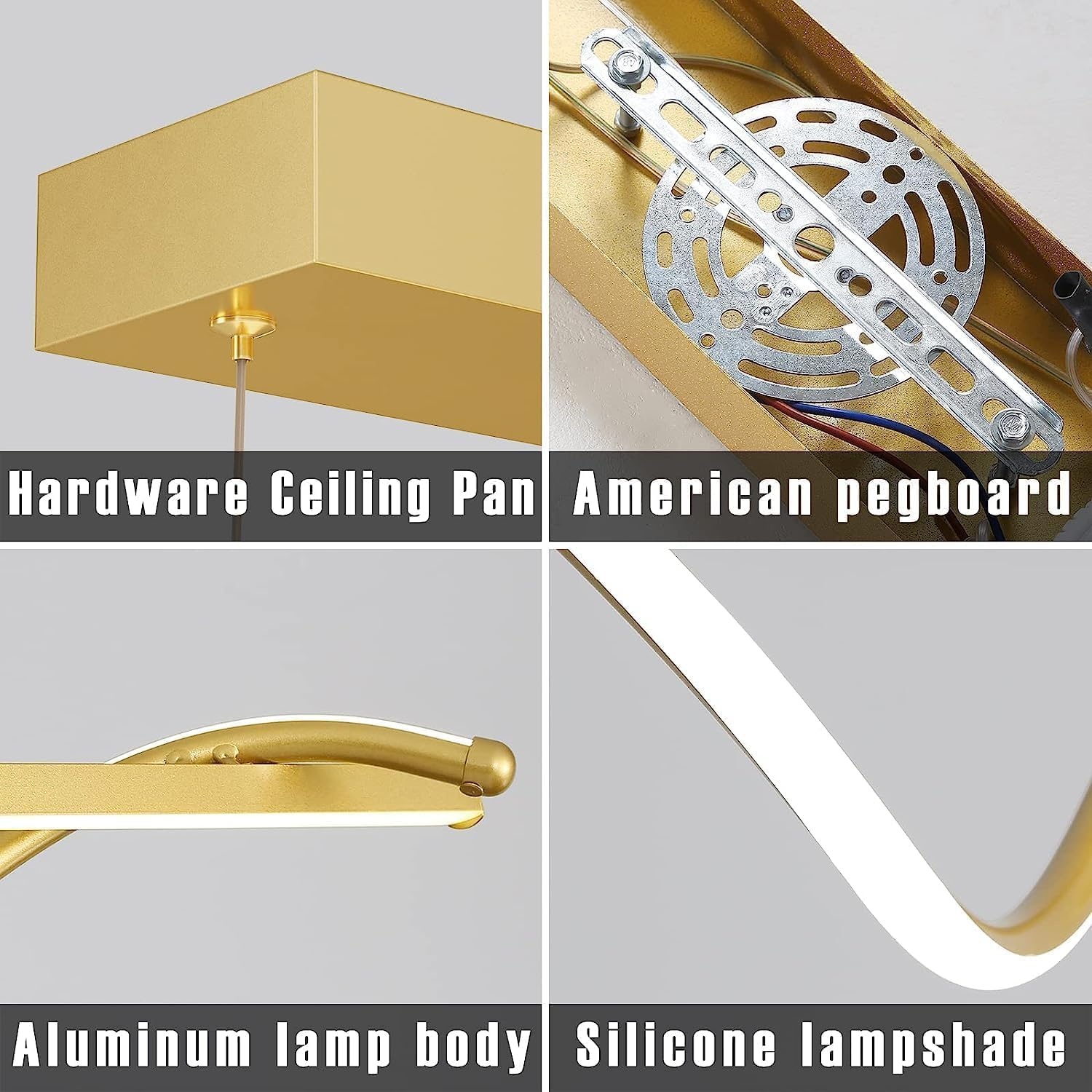 Mikeru Moderne LED Hanglamp - Spiraal Design - 120 cm - Goud