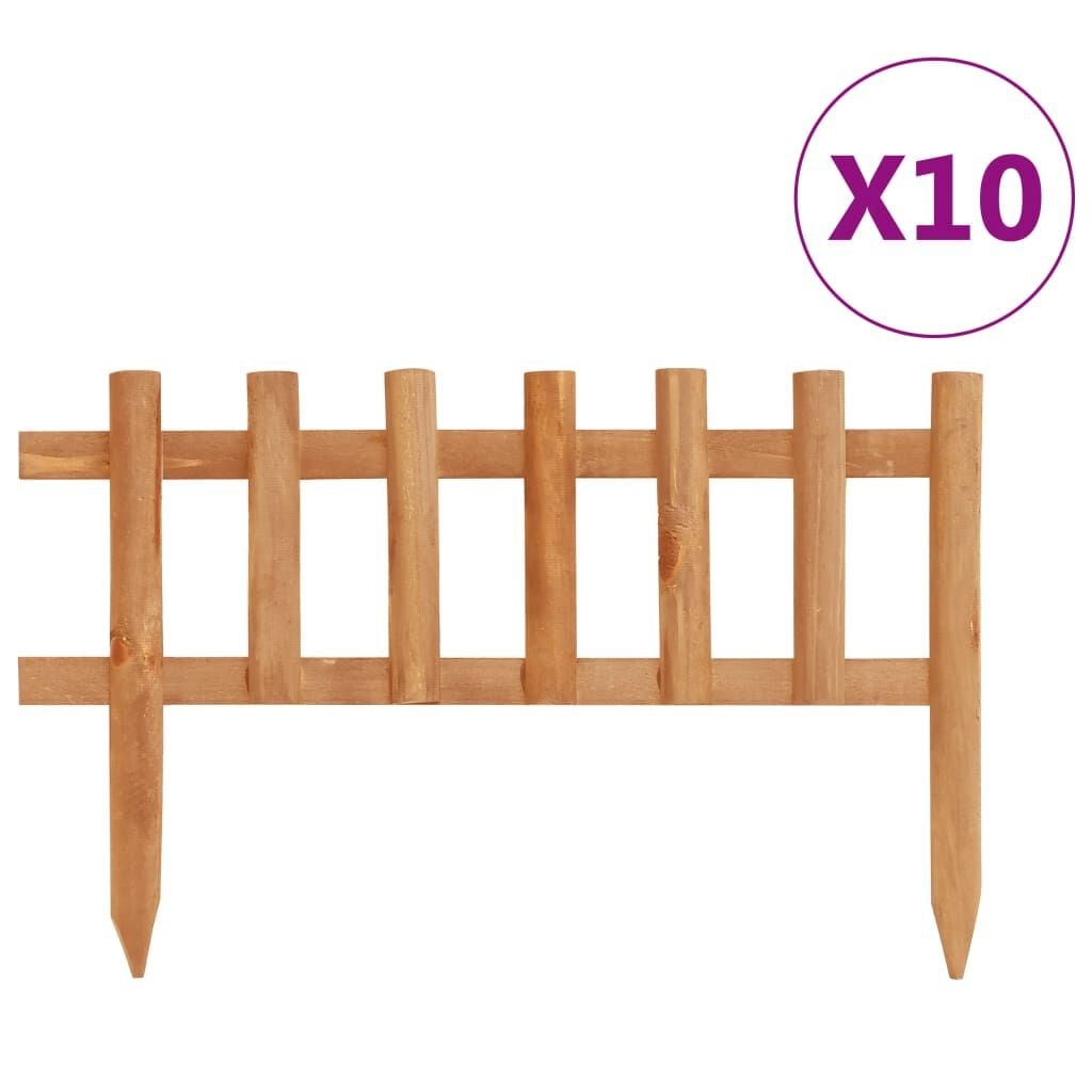 vidaXL Gazonranden 10 st 4,4 m vurenhout