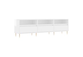 Hoogglans Wit TV-meubel 150 cm - Bewerkt Hout met 71% Korting!