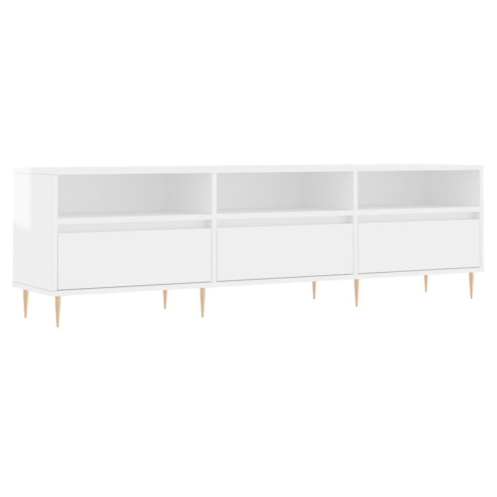 Hoogglans Wit TV-meubel 150 cm - Bewerkt Hout met 71% Korting!