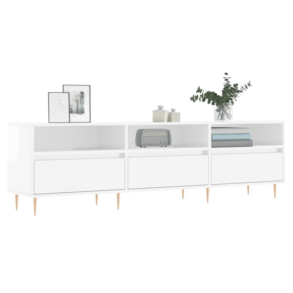 Hoogglans Wit TV-meubel 150 cm - Bewerkt Hout met 71% Korting!