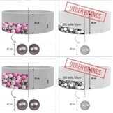61% Korting: Witte Ballenbak Sterren 90cm met 200 Ballen