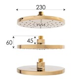 Regendouche goud 23 cm