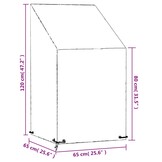 vidaXL Tuinstoelhoes met 8 oogjes 65x65x80/120 cm polyetheen