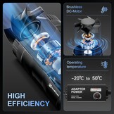 Hon&Guan 200 mm Pipe Fan, 1060 m³/h Adjustable, Exhaust Fan, Pipe Fan with EU Plug, Duct Fan with Support for Conservatory, Greenhouse, Basement, Garage, Kitchen, Black - Maat 200mm