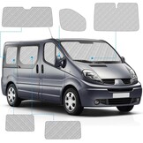 8 stuks camper voorruit, zonwering, vervanging voor 2015-2024 Renault Trafic LWB, zonwering voor voorruit met opbergtas, 100% occlusie, 8 stuks