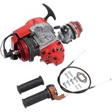 GOOFIT Motorcycle Modified Engine Red With Pull Starter Carburetor Handle Bar Throttle Cable Air Filter Replacement For 2 Stroke 43cc 47cc 49cc ATV Mini Dirt Bike Scooter Brush Cutter Water pump