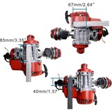 GOOFIT Motorcycle Modified Engine Red With Pull Starter Carburetor Handle Bar Throttle Cable Air Filter Replacement For 2 Stroke 43cc 47cc 49cc ATV Mini Dirt Bike Scooter Brush Cutter Water pump