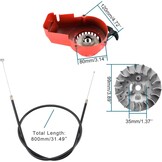 GOOFIT Motorcycle Modified Engine Red With Pull Starter Carburetor Handle Bar Throttle Cable Air Filter Replacement For 2 Stroke 43cc 47cc 49cc ATV Mini Dirt Bike Scooter Brush Cutter Water pump