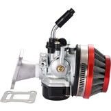 GOOFIT Motorcycle Modified Engine Red With Pull Starter Carburetor Handle Bar Throttle Cable Air Filter Replacement For 2 Stroke 43cc 47cc 49cc ATV Mini Dirt Bike Scooter Brush Cutter Water pump
