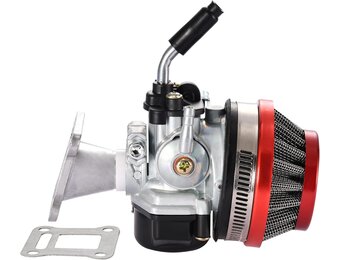 GOOFIT Red Carburetor Air Filter Assembly Intake Gasket Kit Replacement for 47cc 49cc Pocket Bike ATV