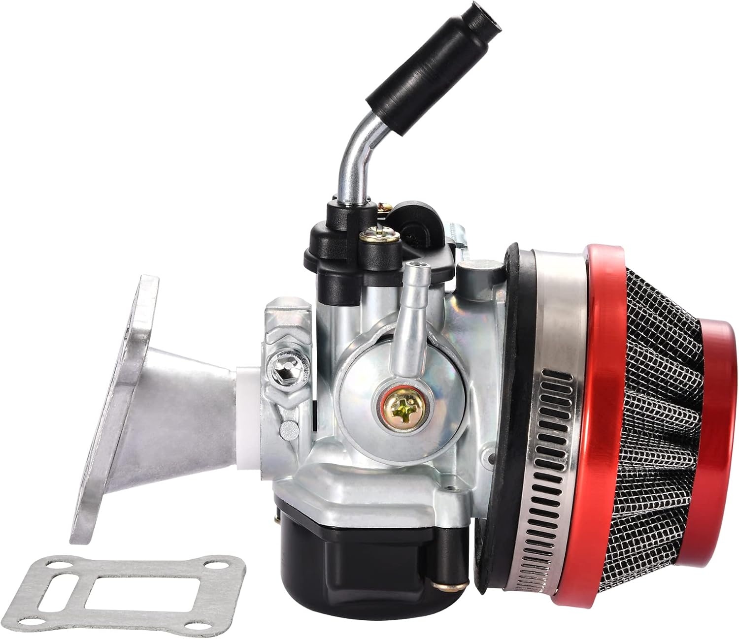 GOOFIT Red Carburetor Air Filter Assembly Intake Gasket Kit Replacement for 47cc 49cc Pocket Bike ATV