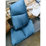 Blauwe Relaxstoel in Fluweel - 75% Korting