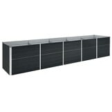 Verhoogde Plantenbak 400x80x77 cm Staal Antraciet - 34% Korting!