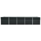 Verhoogde Plantenbak 400x80x77 cm Staal Antraciet - 34% Korting!