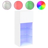 TV-meubel met LED 40,5x30x90 cm Wit - 71% Korting