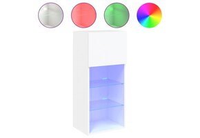TV-meubel met LED 40,5x30x90 cm Wit - 71% Korting