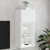 TV-meubel met LED 40,5x30x90 cm Wit - 71% Korting