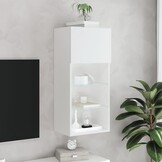 TV-meubel met LED 40,5x30x90 cm Wit - 71% Korting