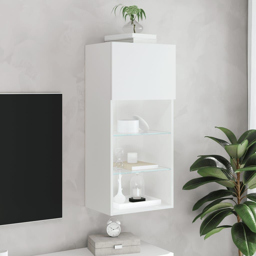 TV-meubel met LED 40,5x30x90 cm Wit - 71% Korting