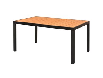 vidaXL Tuintafel 150x90 cm Aluminium & HKC Bruin - 35% Korting