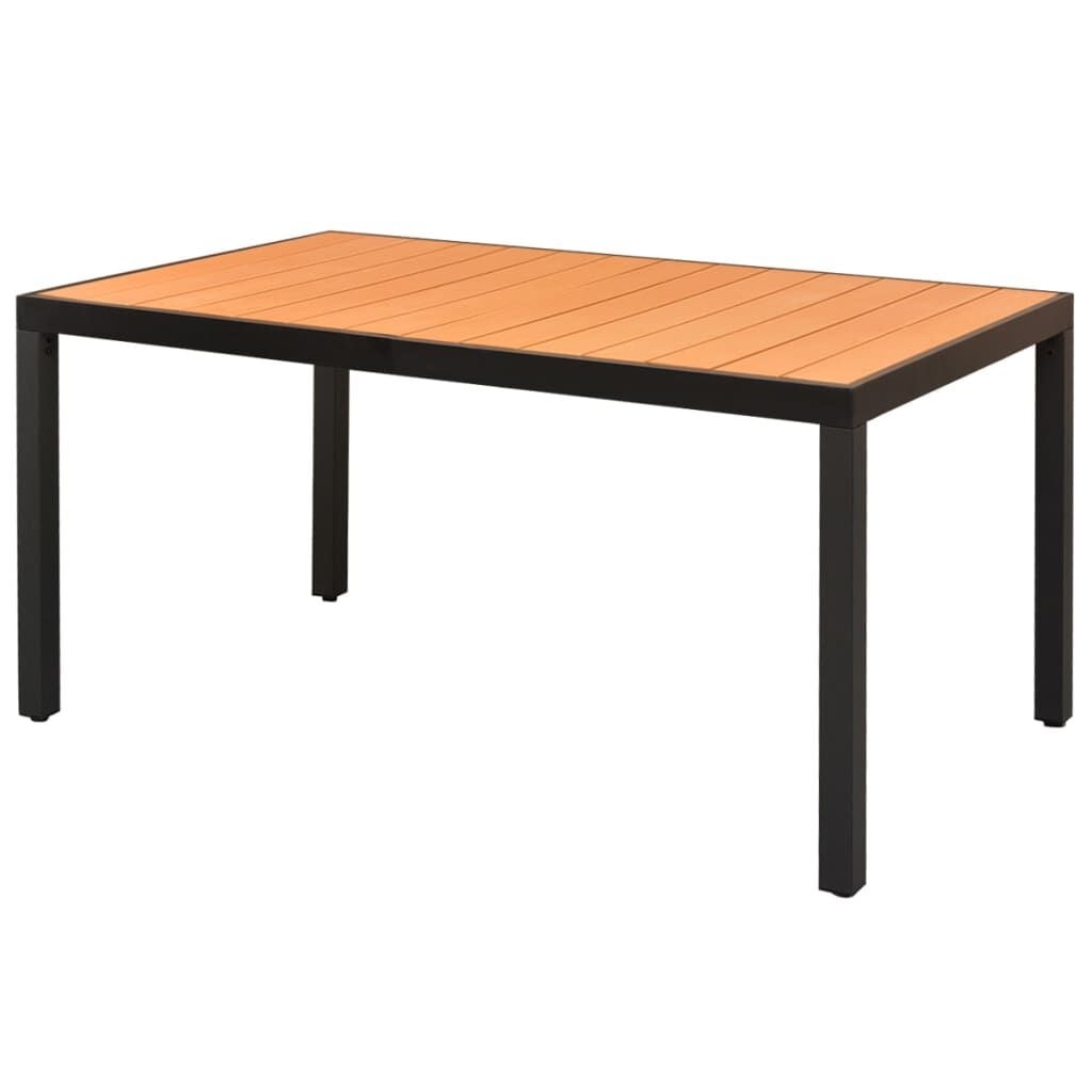 vidaXL Tuintafel 150x90 cm Aluminium & HKC Bruin - 35% Korting