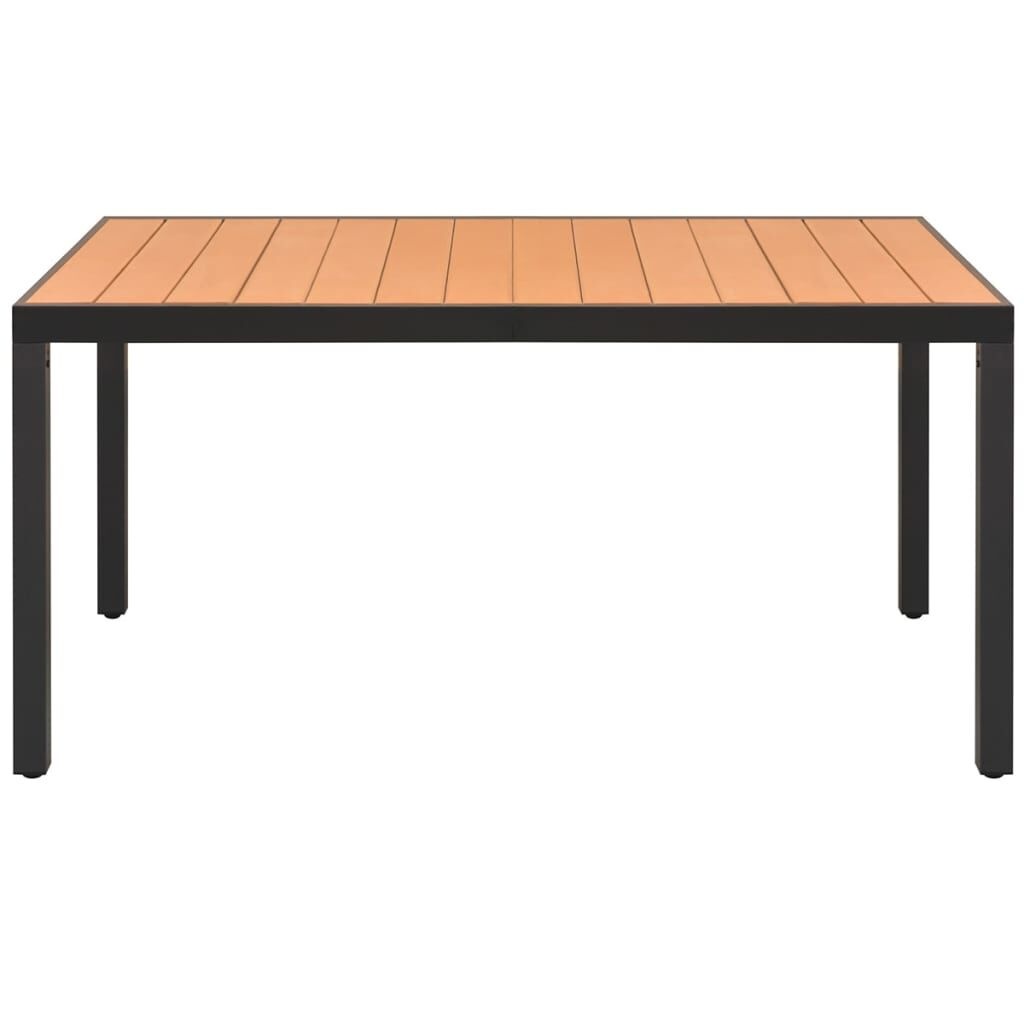 vidaXL Tuintafel 150x90 cm Aluminium & HKC Bruin - 35% Korting