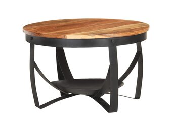 Salontafel Ø 68x43 cm Massief Acaciahout (35% Korting)