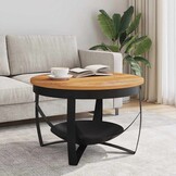 Salontafel Ø 68x43 cm Massief Acaciahout (35% Korting)