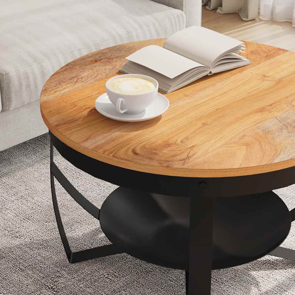 Salontafel Ø 68x43 cm Massief Acaciahout (35% Korting)