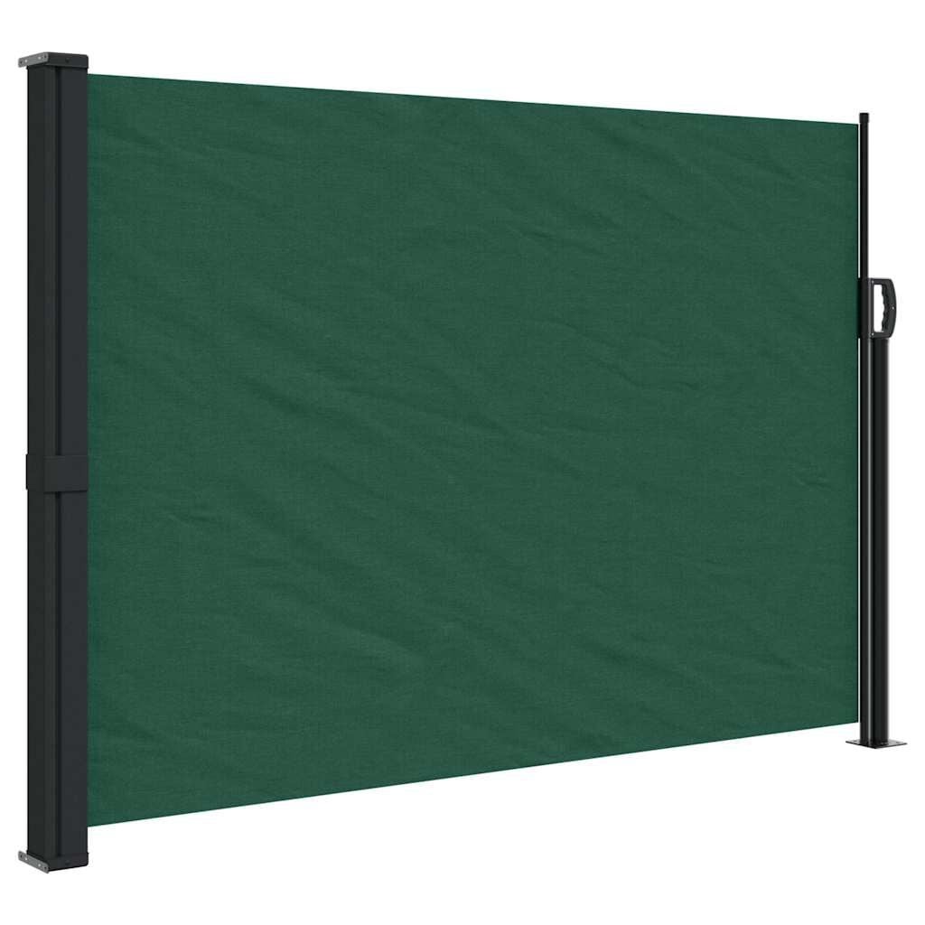 vidaXL Windscherm uittrekbaar 140x300 cm donkergroen