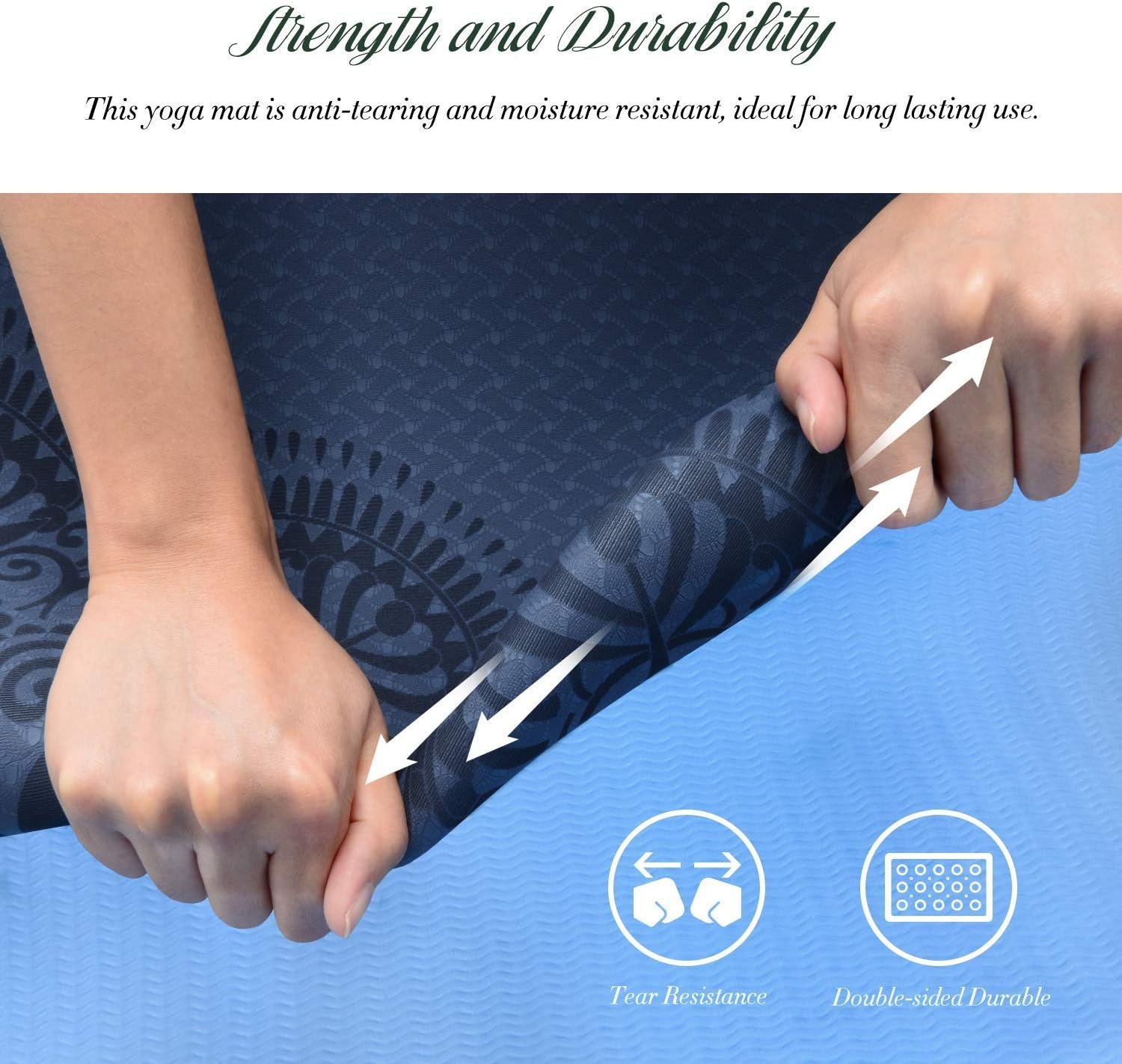 Antislip TPE Yogamat Pilatesmat Fitnessmat | Lichtblauw | 58% Korting
