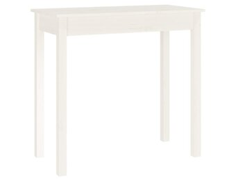 vidaXL Wandtafel Grenenhout Wit - 80x40x75 cm | 53% Korting
