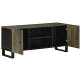 Massief Mangohouten TV-meubel - Zwart - 105x33x46 cm - 34% Korting!