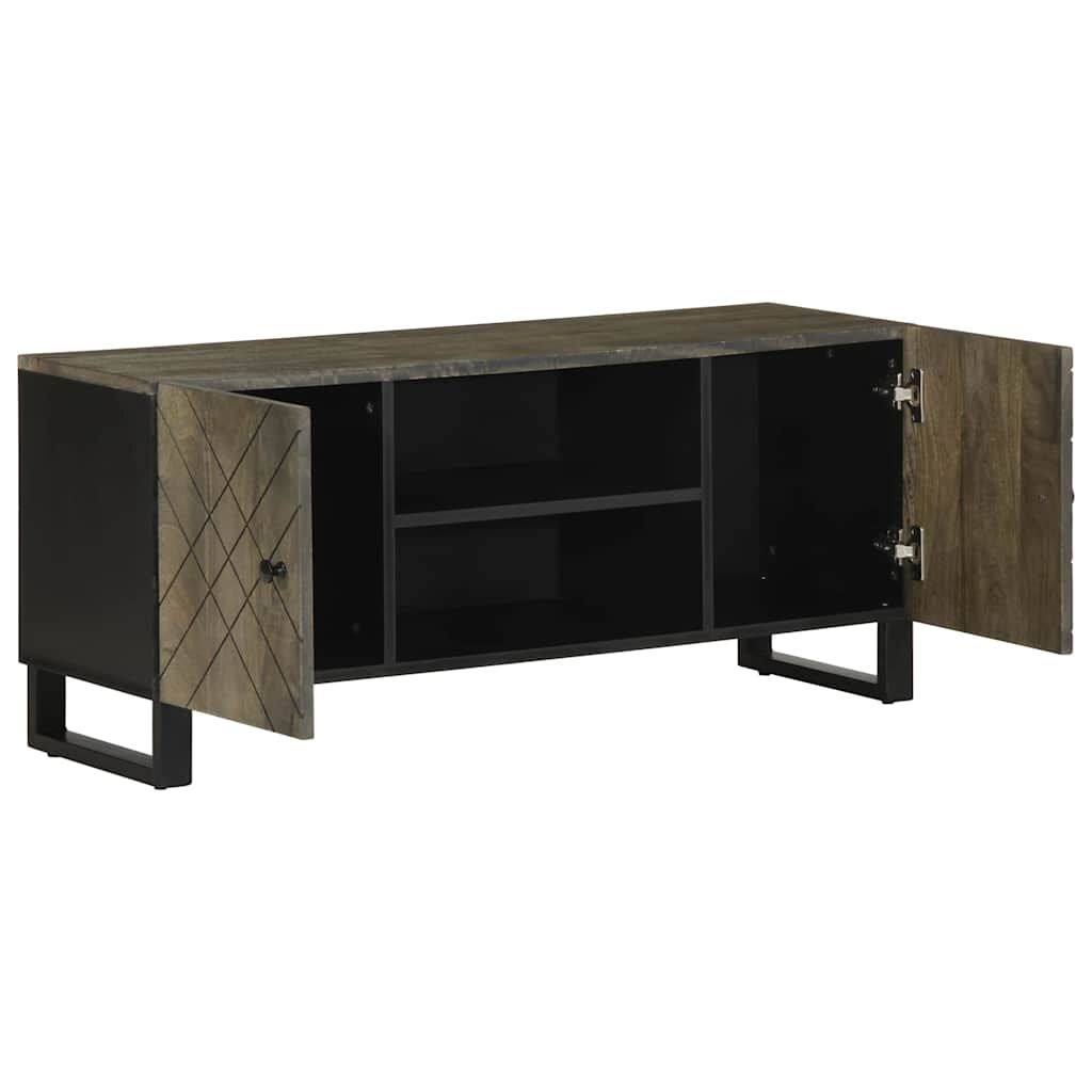 Massief Mangohouten TV-meubel - Zwart - 105x33x46 cm - 34% Korting!
