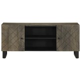 Massief Mangohouten TV-meubel - Zwart - 105x33x46 cm - 34% Korting!