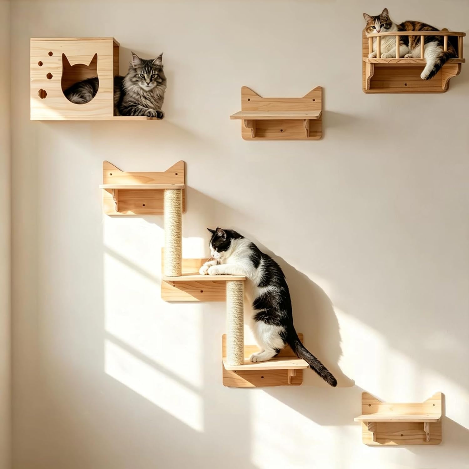 Katten Klimwand Meubelset 5-delig | Grenen | Met Korting!
