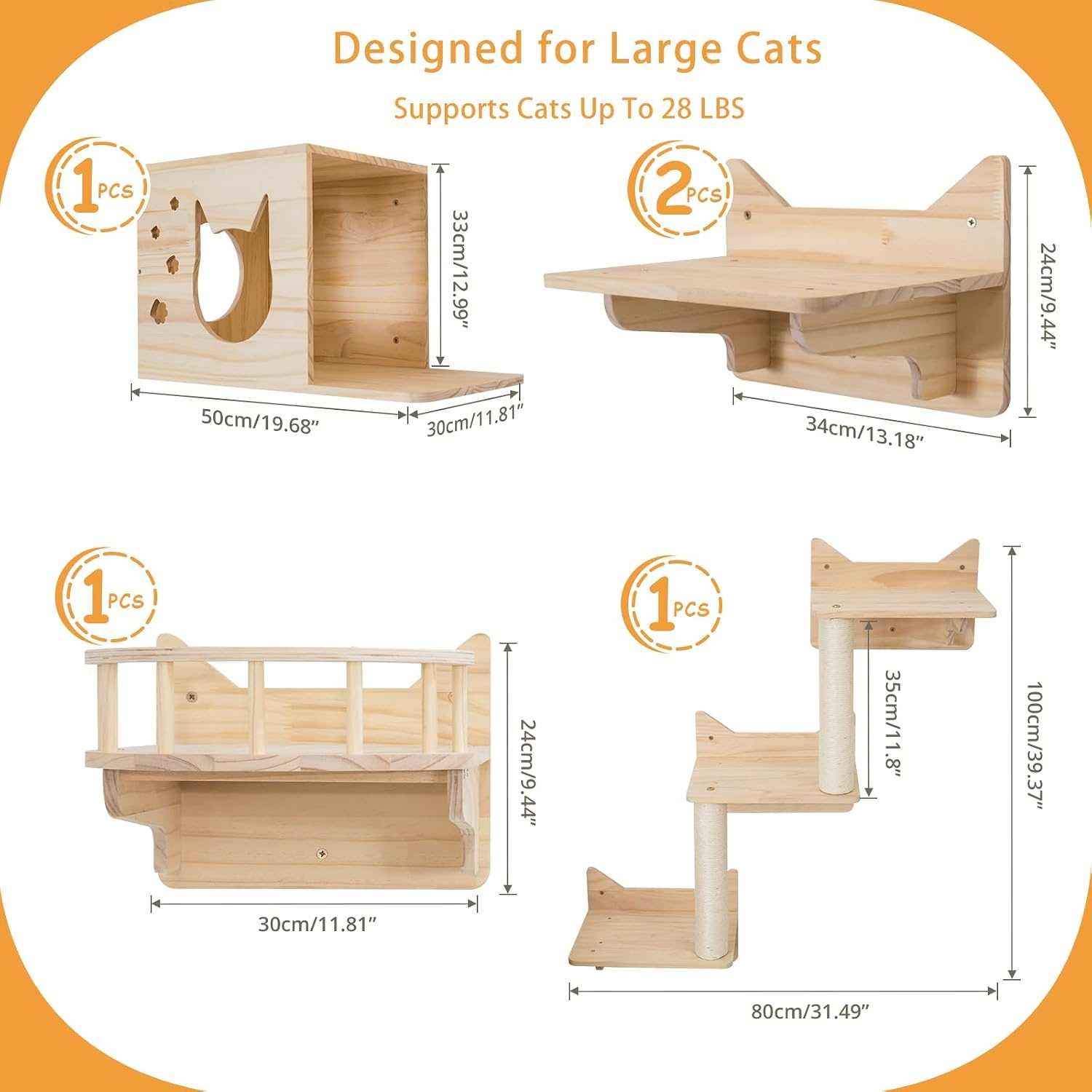 Katten Klimwand Meubelset 5-delig | Grenen | Met Korting!