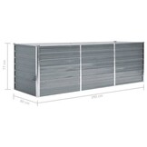 Verhoogde Plantenbak 240x80x77cm Staal Grijs - 34% Korting!