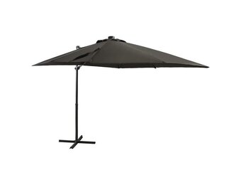 Zweefparasol met LED-verlichting 250 cm Antraciet (35% korting)