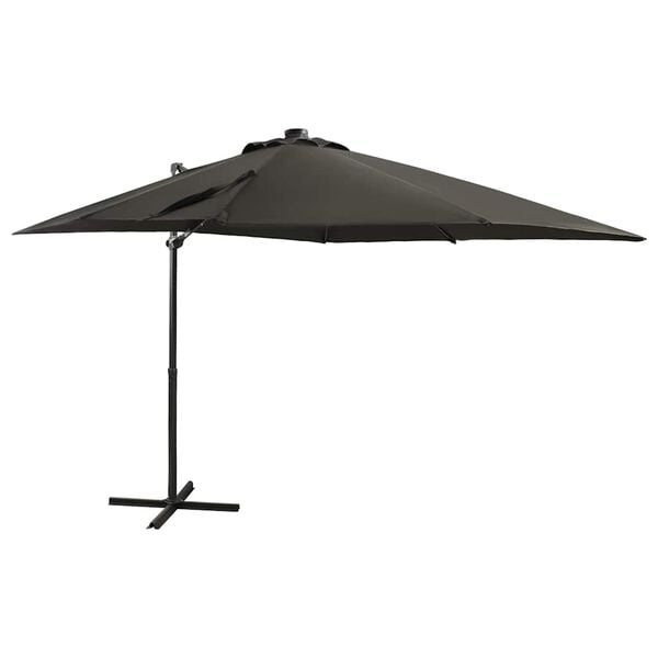 Zweefparasol met LED-verlichting 250 cm Antraciet (35% korting)