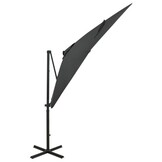 Zweefparasol met LED-verlichting 250 cm Antraciet (35% korting)