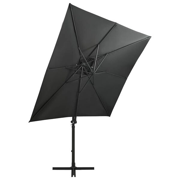 Zweefparasol met LED-verlichting 250 cm Antraciet (35% korting)