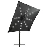 Zweefparasol met LED-verlichting 250 cm Antraciet (35% korting)