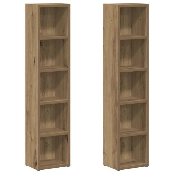 2x CD Kasten Bewerkt Hout - Artisanaal Eiken (34% Korting)